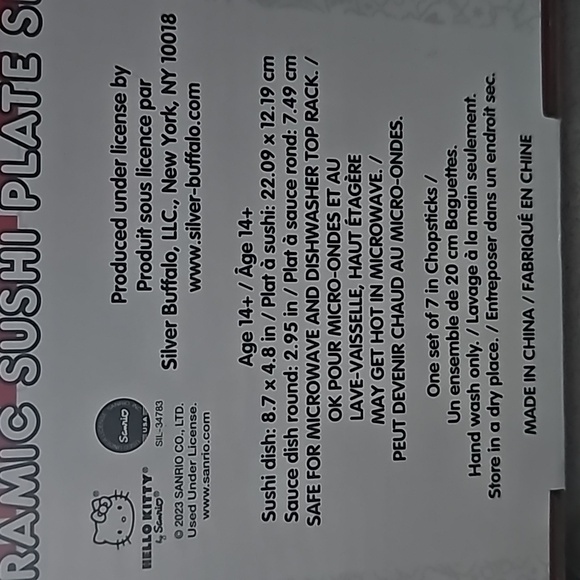 Hello Kitty Ceramic Sushi Plate Set - Picture 8 of 8